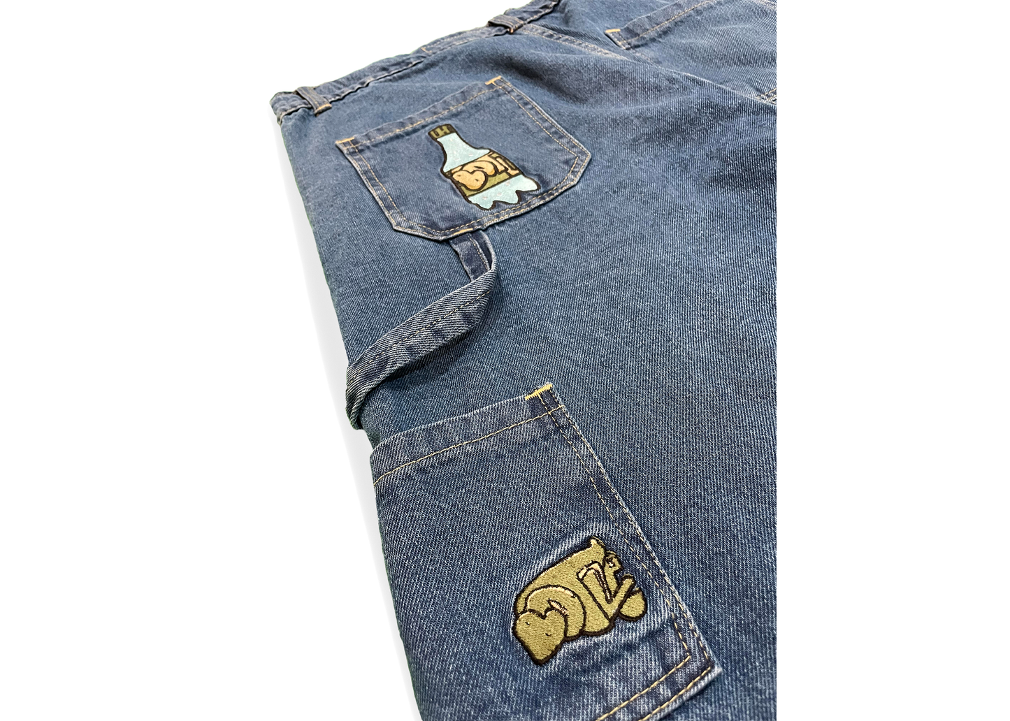 Botle Embroidery Baggy Jeans