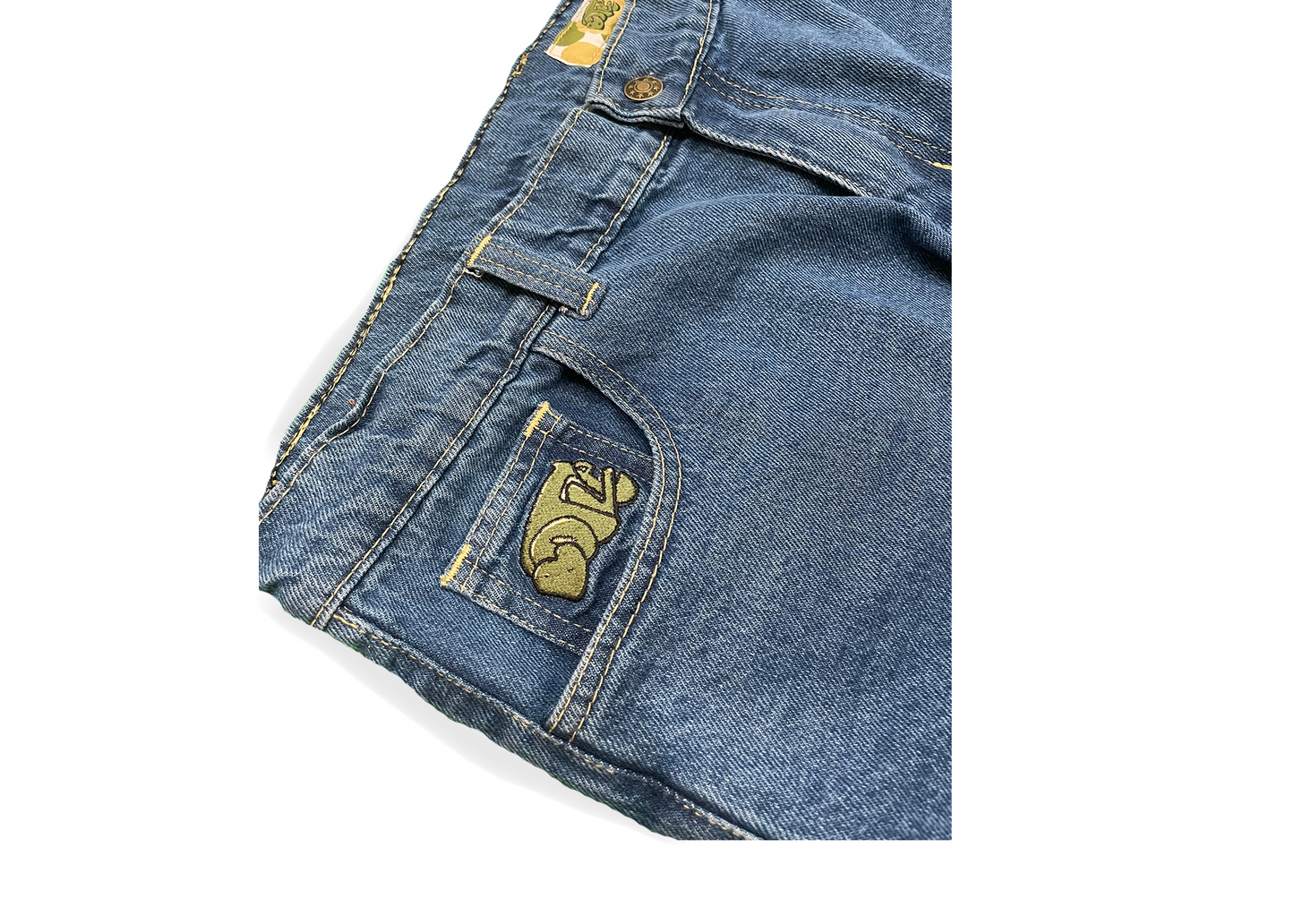 Botle Embroidery Baggy Jeans